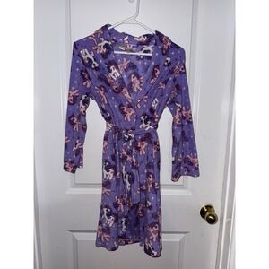 2012 ~ My Little Pony ~Purple Bathrobe Robe Size 10 Tie Waist OLDER STYLE PONIES